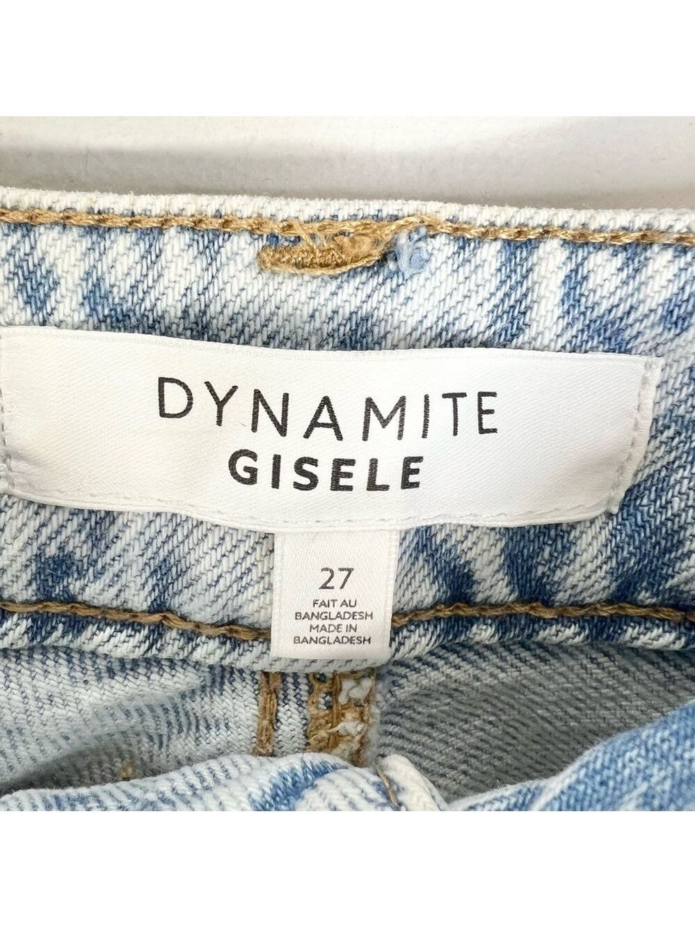 Dynamite Gisle acid wash organic cotton blend high rise straight leg jeans 27 - Picture 10 of 12